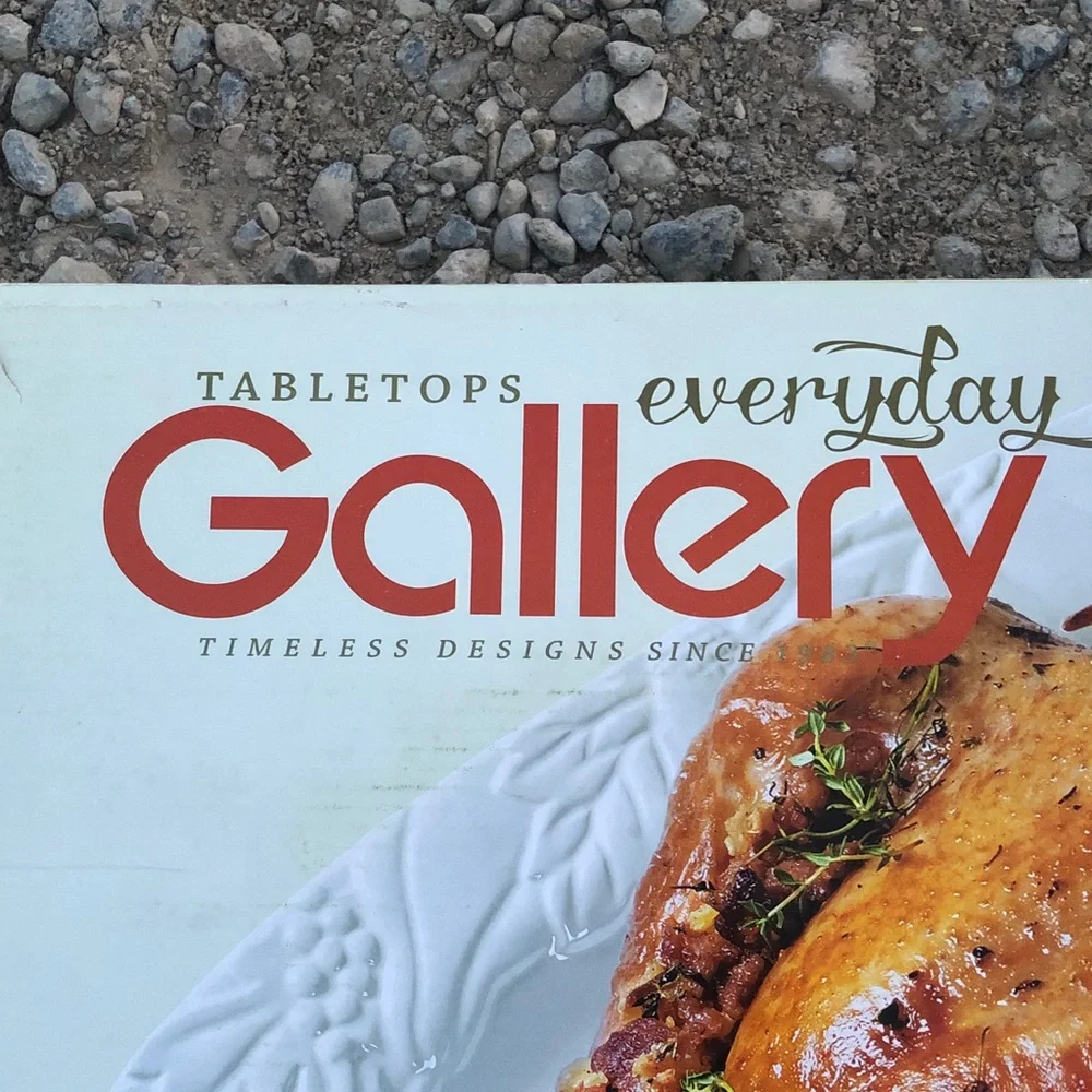 Gallery 21” White Oversized Thanksgiving Turkey Serving Platter